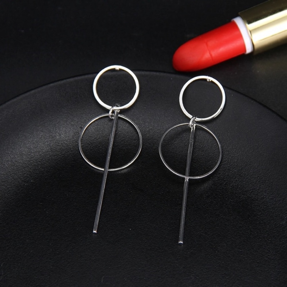 Unique Circle Bar Earrings 2 for $12 - Picture 2 of 11